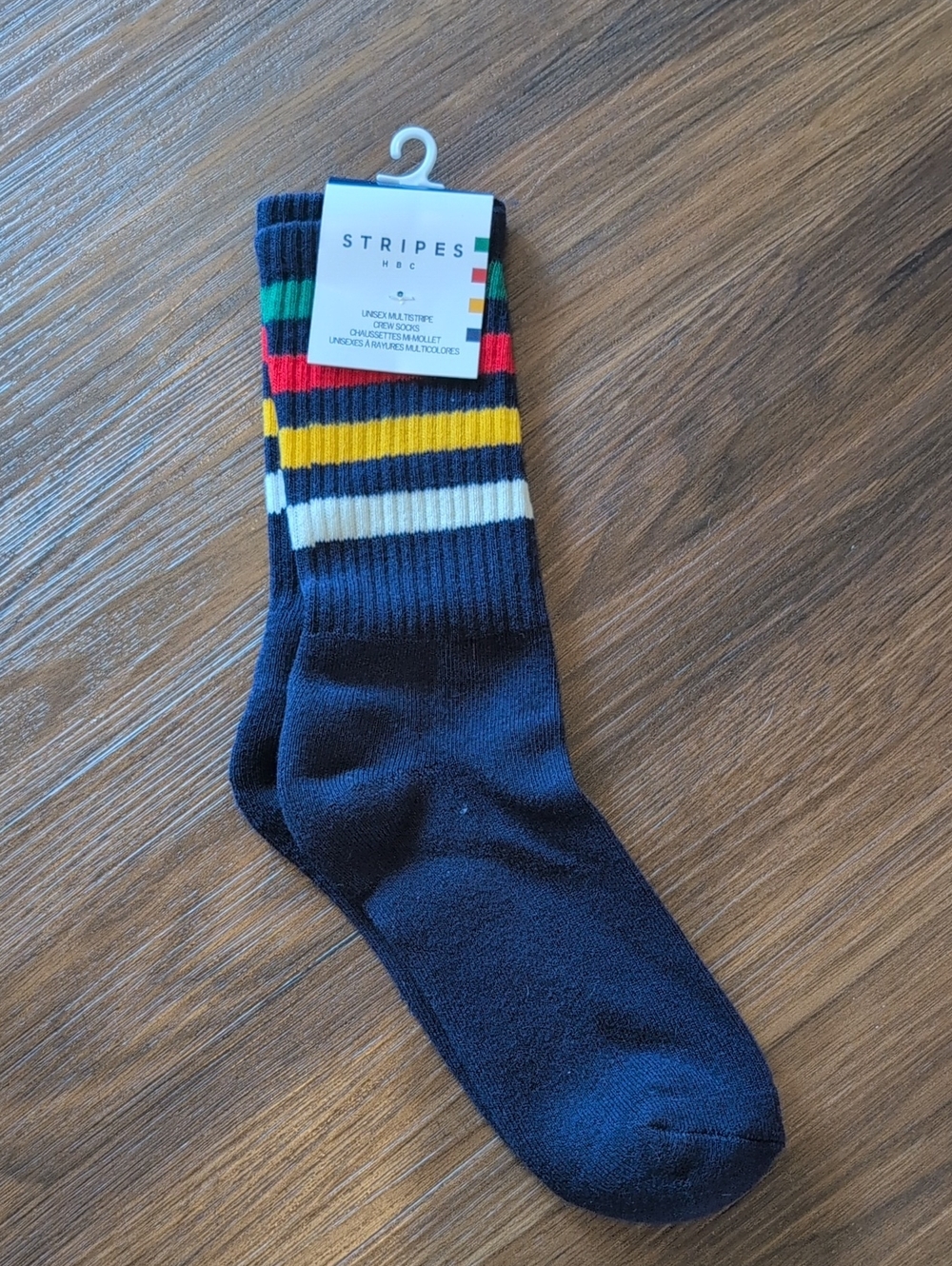 HBC Navy Striped Socks